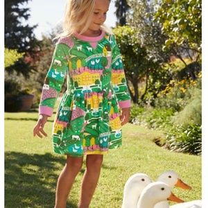 Mini Boden Jersey Sweatshirt Dress Multi Country House 11-12 Y